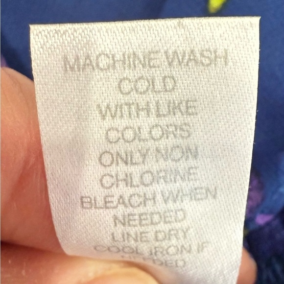 Charming Charlie Women Swing Shift Dress Sparkle Rope Straps Floral Blue Size S - Picture 7 of 10